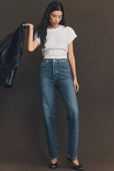 Agolde 90s Pinch High-rise Straight-leg Jeans In Blue