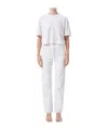 Agolde Riley Crop High Rise Stretch Jeans In Sour Cream In White