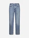 Agolde Light Blue V-waist Baggy Jeans In Light Blue