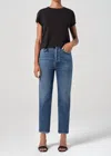Agolde 90s Pinch Waist Crop Jeans In Solace In Multi