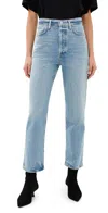 Agolde 90s Pinch Waist Crop Jeans Ripple In Ripple