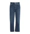 Agolde 90s Pinch Waist High Rise Straight Jeans In Blue
