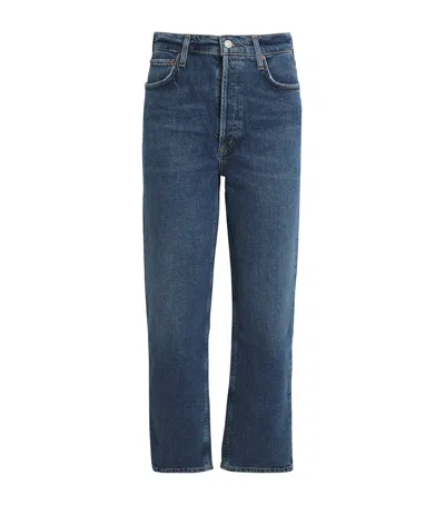 Agolde '90s Pinch Waist Cropped Jeans In Blue