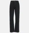 Agolde Kelly High-rise Straight-leg Organic Jeans In Black