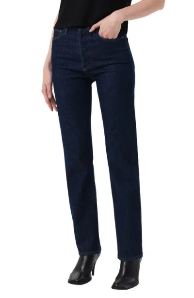 Agolde Harper Mid Rise Relaxed Straight Jeans In Reissue In Blue