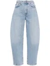 Agolde 90s Pinch Waist Straight-leg High-rise Organic Denim Jeans In Blue