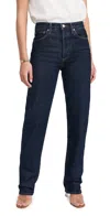 Agolde 90s Pinch Waist Long Jeans Polished In Polished