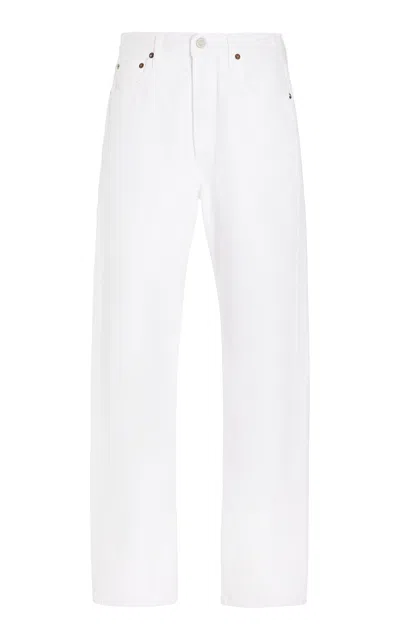Agolde 90s Crop Mid Rise Loose Straight Jean In Element In White