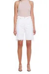 Agolde '90s Pinch Waist High Waist Longline Denim Shorts In White
