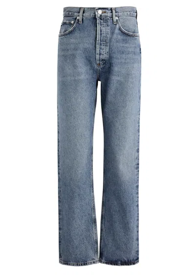 Agolde 90s Pinch Waist Straight-leg Jeans In Blue