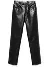 Agolde Recycled Leather 90s Pinch Waist Pants In Black