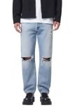 Agolde '90's ' Light Blue Jeans With Rips In Threadbare