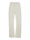 Agolde '90s' White Jeans With Five-pocket Design And Logo Patch On The Rear