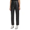 Agolde 90s Womens Leather Blend High Rise Pants In Detox