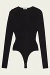 Agolde Abbi Bodysuit In Black In Black