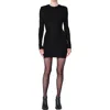 Agolde Abbi Ruched Long Sleeve Minidress In Black