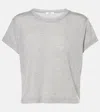 Agolde Adine Shrunken Cropped T-shirt In Grey