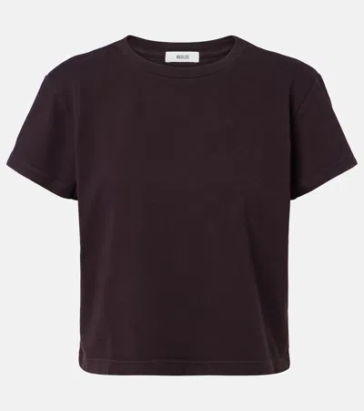 Agolde Adine Cotton Jersey T-shirt In Purple