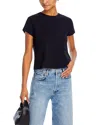 Agolde Adine Cotton Shrunken Tee In Blue