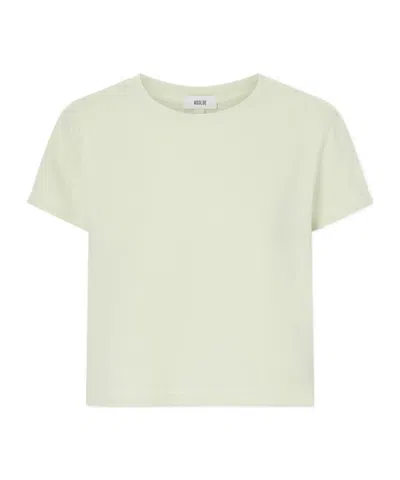 Agolde Adine Cotton-jersey T-shirt In Green