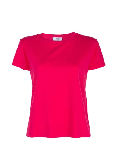 Agolde Adine Crew-neck T-shirt In Pink
