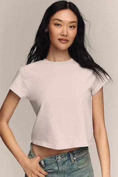 Agolde Adine Crop Tee In Pink