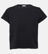Agolde T-shirt Adine Shrunken Aus Baumwoll-jersey In Black