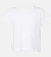 Agolde Adine Shrunken Tee In White Ash