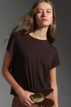Agolde Adine Cropped Tee In Brown