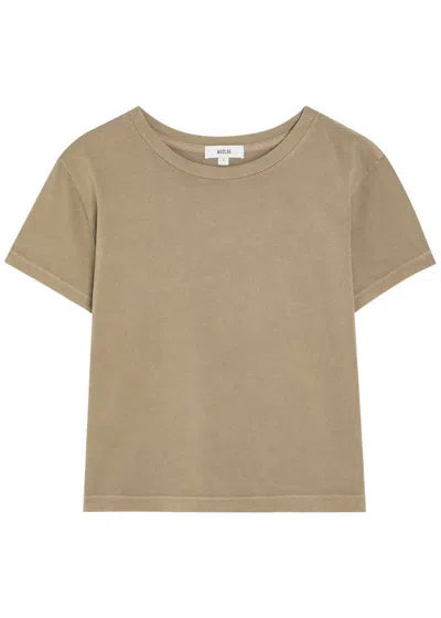 Agolde Adine Shrunken Cotton T-shirt In Multi