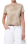 Agolde Adine Shrunken Organic Cotton T-shirt In Neutral