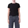 Agolde Long Line Adine Tee In Black