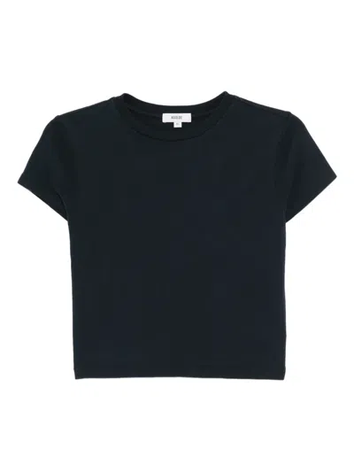 Agolde Adine Shrunken T-shirt In Black