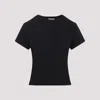 Agolde Adine Crew Neck Short Sleeve T-shirt In Black