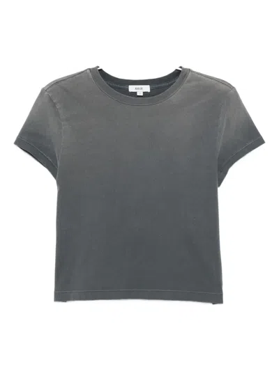 Agolde Adine Shrunken T-shirt In Gray