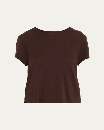 Agolde Adine Shrunken Tee In Amrcn Hthr (brw