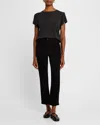 Agolde Britt Cotton Jersey T-shirt In Charcoal Heather