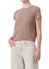 Agolde Adine Shrunken Tee In Chai Heather