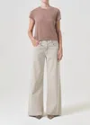 Agolde Adine Shrunken Tee In Chai Heather In Multi