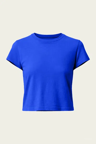 Agolde Adine Shrunken Tee In Cobalt In Blue