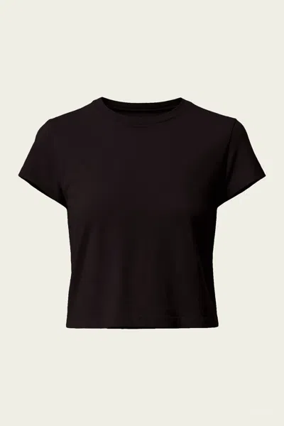 Agolde Adine Shrunken Tee In Ristretto