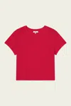 Agolde Adine Shrunken Tee In Tomate In Red