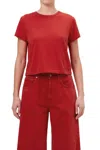 Agolde Adine Shrunken Tee In Tomato In Red