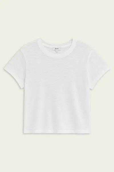 Agolde Adine Shrunken Tee (tencel Jersey) In Gesso In White