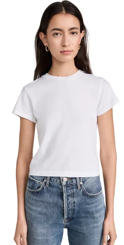 Agolde Adine Shrunken Tee In White