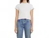 Agolde Parker Long Short In Replica Light Indigo In White