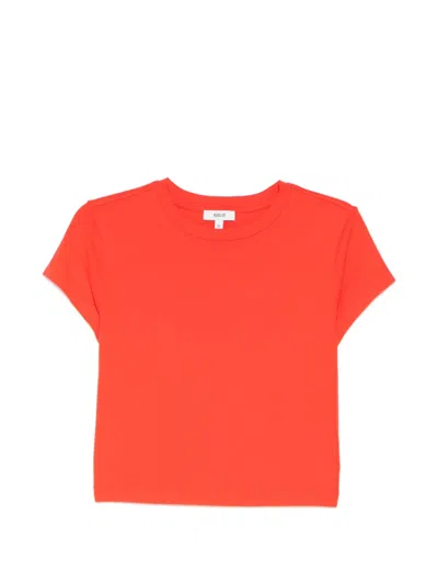 Agolde Adine Shrunken T-shirt In Red