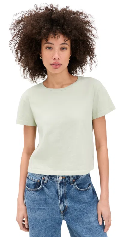 Agolde Adine Tee Mint Cream In Neutral