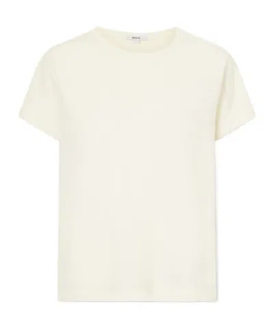 Agolde Adine Cotton-jersey T-shirt In Neutral
