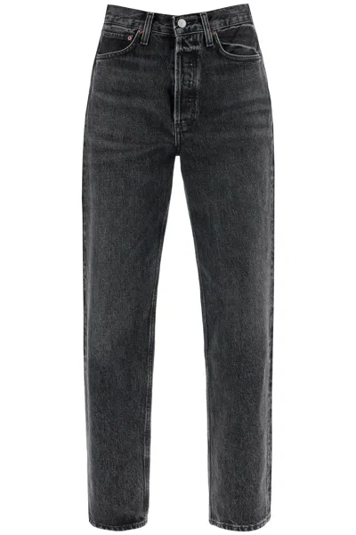 Agolde 90s Pinch Straight-leg Jeans In Black